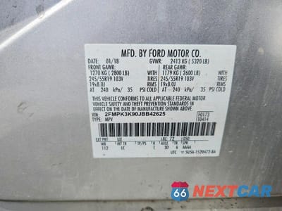 Zdjęcie 12 z 12 samochodu: 2018 FORD EDGE TITANIUM VIN:2FMPK3K90JBB42625 - miniatura