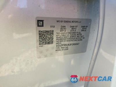 Zdjęcie 12 z 12 samochodu: 2018 CHEVROLET MALIBU HYBRID VIN:1G1ZF5SU8JF265047 - miniatura