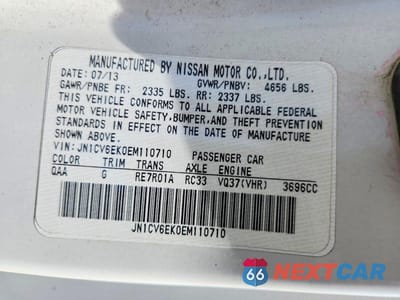 Zdjęcie 12 z 12 samochodu: 2014 INFINITI Q60 COUPE JOURNEY VIN:JN1CV6EK0EM110710 - miniatura