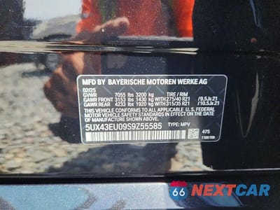 Zdjęcie 12 z 12 samochodu: 2025 BMW X5 XDRIVE50E VIN:5UX43EU09S9Z55585 - miniatura