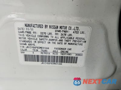 Zdjęcie 12 z 12 samochodu: 2012 INFINITI G37 SEDAN JOURNEY VIN:JN1CV6AP6CM931244 - miniatura