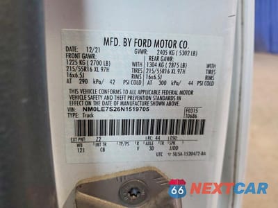 Zdjęcie 13 z 13 samochodu: 2022 FORD TRANSIT CONNECT XL VIN:NM0LE7S26N1519705 - miniatura