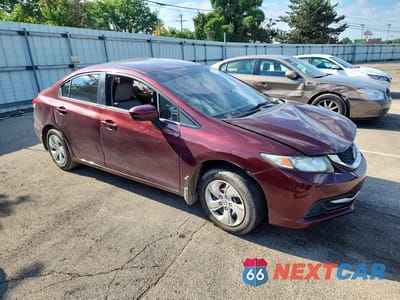 Czwarte zdjęcie samochodu z boku: 2015 HONDA CIVIC LX VIN:19XFB2F52FE041023 - miniatura