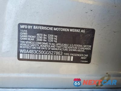 Zdjęcie 12 z 12 samochodu: 2016 BMW 435 XI GRAN COUPE VIN:WBA4B3C50GG527863 - miniatura
