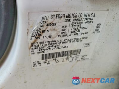 Zdjęcie 12 z 12 samochodu: 2003 FORD F250 4WD VIN:1FTNW21L43EC73653 - miniatura