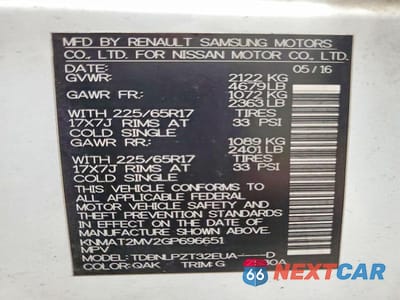 Zdjęcie 13 z 13 samochodu: 2016 NISSAN ROGUE S VIN:KNMAT2MV2GP696651 - miniatura