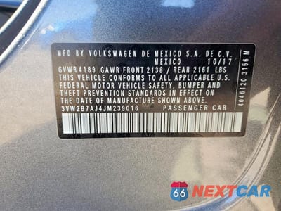 Zdjęcie 12 z 12 samochodu: 2018 VOLKSWAGEN JETTA S VIN:3VW2B7AJ4JM239016 - miniatura
