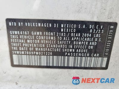 Zdjęcie 12 z 12 samochodu: 2023 VOLKSWAGEN JETTA S VIN:3VW5M7BU9PM021226 - miniatura