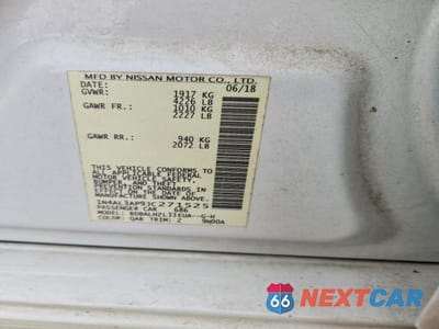 Zdjęcie 12 z 12 samochodu: 2018 NISSAN ALTIMA 2.5 SR VIN:1N4AL3AP9JC271525 - miniatura
