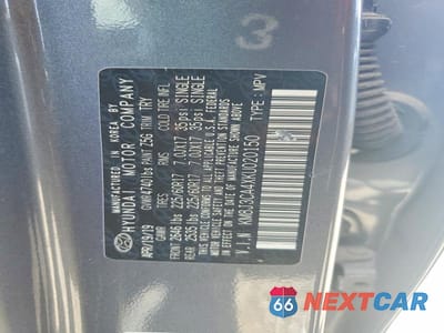 Zdjęcie 13 z 13 samochodu: 2019 HYUNDAI TUCSON VALUE VIN:KM8J3CA4XKU020150 - miniatura