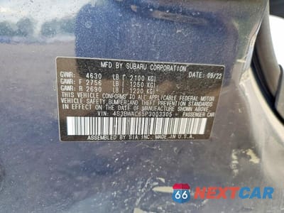 Zdjęcie 13 z 13 samochodu: 2023 SUBARU LEGACY PREMIUM VIN:4S3BWAC65P3003305 - miniatura