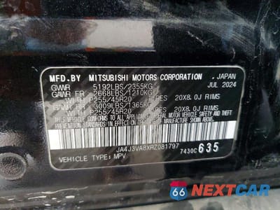 Zdjęcie 13 z 13 samochodu: 2024 MITSUBISHI OUTLANDER SE VIN:JA4J3VA8XRZ081797 - miniatura
