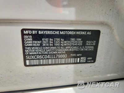 Zdjęcie 12 z 12 samochodu: 2020 BMW X5 XDRIVE40I VIN:5UXCR6C04LLL79880 - miniatura
