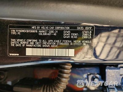 Zdjęcie 12 z 12 samochodu: 2017 VOLVO V60 T5 PREMIER VIN:YV140MEK9H1368616 - miniatura