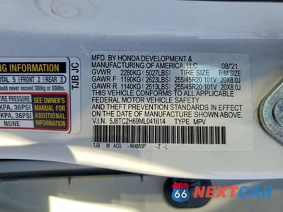 Zdjęcie 13 z 13 samochodu: 2021 ACURA RDX A-SPEC VIN:5J8TC2H69ML041614 - miniatura