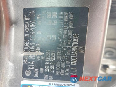 Zdjęcie 12 z 12 samochodu: 2010 KIA SOUL + VIN:KNDJT2A28A7108396 - miniatura