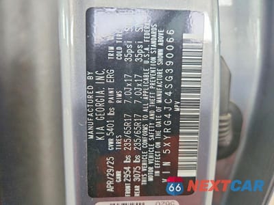 Zdjęcie 14 z 14 samochodu: 2025 KIA SORENTO LX VIN:5XYRG4JC4SG390066 - miniatura