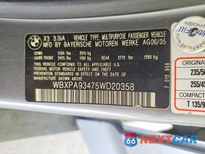 Zdjęcie 13 z 13 samochodu: 2005 BMW X3 3.0I VIN:WBXPA93475WD20358 - miniatura