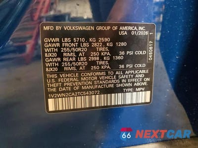 Zdjęcie 14 z 14 samochodu: 2026 VOLKSWAGEN ATLAS SE VIN:1V2WN2CA2TC543072 - miniatura