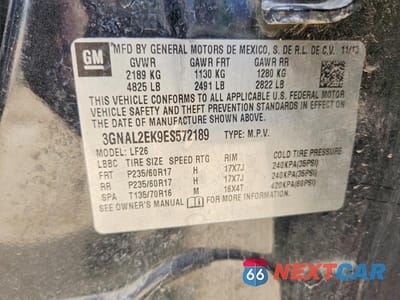 Zdjęcie 13 z 13 samochodu: 2014 CHEVROLET CAPTIVA LS VIN:3GNAL2EK9ES572189 - miniatura