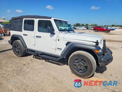Czwarte zdjęcie samochodu z boku: 2023 JEEP WRANGLER SPORT VIN:1C4HJXDG0PW539502 - miniatura