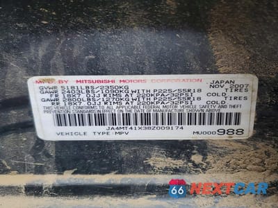 Zdjęcie 13 z 13 samochodu: 2008 MITSUBISHI OUTLANDER XLS VIN:JA4MT41X38Z009174 - miniatura