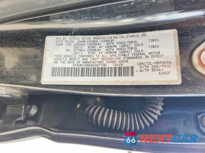 Zdjęcie 12 z 12 samochodu: 2004 TOYOTA TACOMA DOUBLE CAB VIN:5TEHN72NX4Z387796 - miniatura