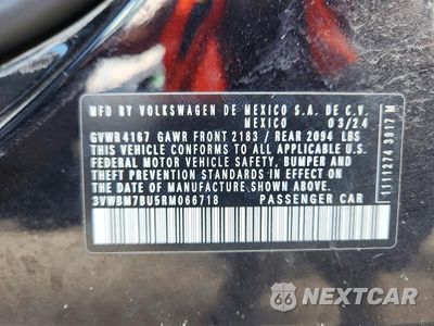 Zdjęcie 12 z 12 samochodu: 2024 VOLKSWAGEN JETTA SPORT VIN:3VWBM7BU5RM066718 - miniatura