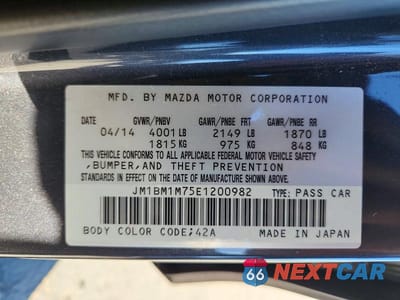 Zdjęcie 12 z 12 samochodu: 2014 MAZDA 3 GRAND TOURING VIN:JM1BM1M75E1200982 - miniatura