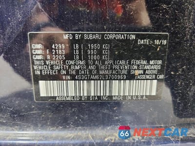 Zdjęcie 14 z 14 samochodu: 2020 SUBARU IMPREZA SPORT VIN:4S3GTAM62L3700969 - miniatura