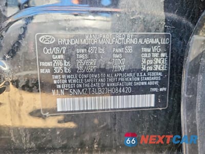 Zdjęcie 13 z 13 samochodu: 2018 HYUNDAI SANTA FE SPORT 2.4L VIN:5NMZT3LB2JH084420 - miniatura