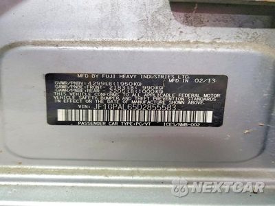 Zdjęcie 12 z 12 samochodu: 2013 SUBARU IMPREZA SPORT PREMIUM VIN:JF1GPAL65D2855583 - miniatura