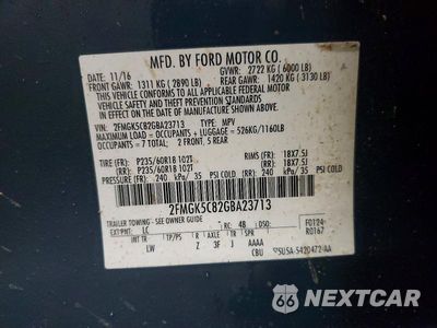 Zdjęcie 13 z 13 samochodu: 2016 FORD FLEX SEL VIN:2FMGK5C82GBA23713 - miniatura