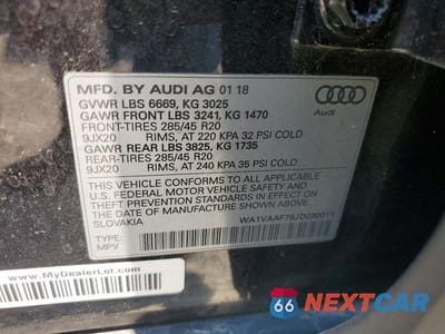 Zdjęcie 12 z 12 samochodu: 2018 AUDI Q7 PRESTIGE VIN:WA1VAAF78JD030011 - miniatura