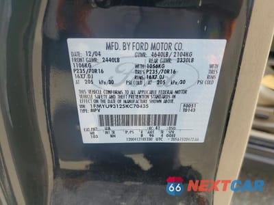 Zdjęcie 13 z 13 samochodu: 2005 FORD ESCAPE XLT VIN:1FMYU93125KC70435 - miniatura