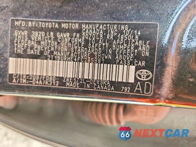 Zdjęcie 12 z 12 samochodu: 2015 TOYOTA COROLLA S PLUS VIN:2T1BURHE4FC285981 - miniatura