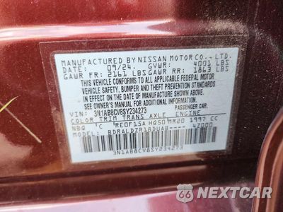 Zdjęcie 12 z 12 samochodu: 2025 NISSAN SENTRA SV VIN:3N1AB8CV8SY234273 - miniatura