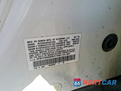 Zdjęcie 12 z 12 samochodu: 2016 HONDA PILOT EXL VIN:5FNYF5H83GB017346 - miniatura