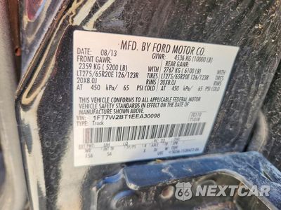 Zdjęcie 12 z 12 samochodu: 2014 FORD F250 SUPER DUTY VIN:1FT7W2BT1EEA30098 - miniatura