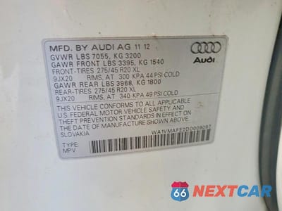 Zdjęcie 13 z 13 samochodu: 2013 AUDI Q7 PRESTIGE VIN:WA1VMAFE2DD009097 - miniatura