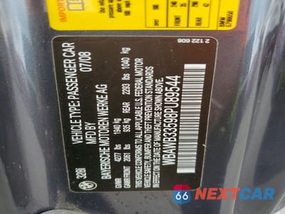 Zdjęcie 12 z 12 samochodu: 2008 BMW 328 I VIN:WBAWB33598PU89544 - miniatura