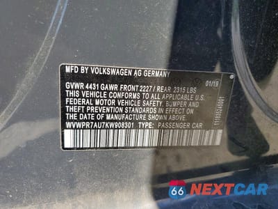 Zdjęcie 13 z 13 samochodu: 2019 VOLKSWAGEN E-GOLF SEL PREMIUM VIN:WVWPR7AU7KW908301 - miniatura