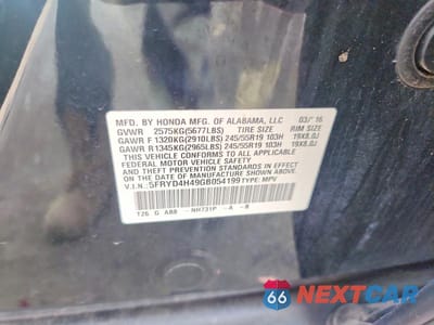 Zdjęcie 13 z 13 samochodu: 2016 ACURA MDX TECHNOLOGY VIN:5FRYD4H49GB054199 - miniatura