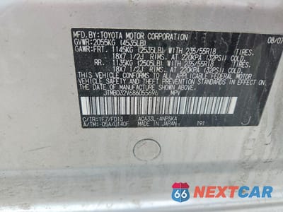 Zdjęcie 12 z 12 samochodu: 2008 TOYOTA RAV4 SPORT VIN:JTMBD32V686055696 - miniatura