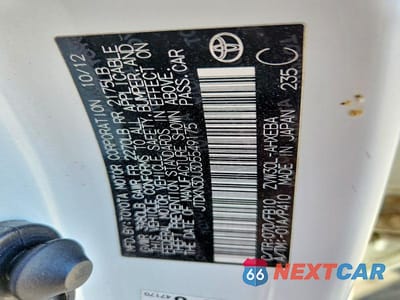 Zdjęcie 12 z 12 samochodu: 2013 TOYOTA PRIUS THREE VIN:JTDKN3DU3D5549175 - miniatura