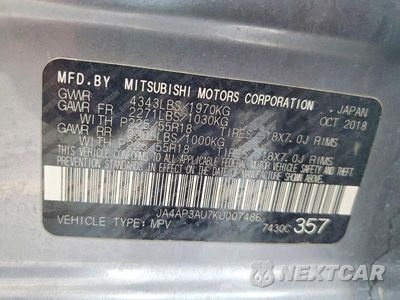 Zdjęcie 14 z 14 samochodu: 2019 MITSUBISHI OUTLANDER SPORT ES VIN:JA4AP3AU7KU007486 - miniatura