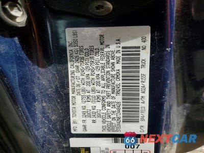 Zdjęcie 12 z 12 samochodu: 2007 TOYOTA TACOMA ACCESS CAB VIN:5TEUX42N87Z448428 - miniatura