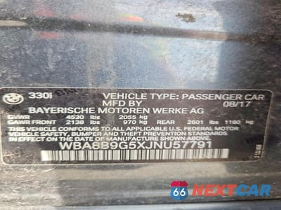 Zdjęcie 12 z 12 samochodu: 2018 BMW 330 I VIN:WBA8B9G5XJNU57791 - miniatura