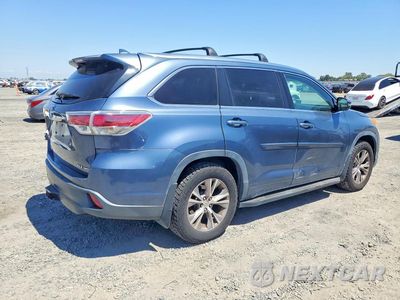 Trzecie zdjęcie samochodu z tyłu: 2014 TOYOTA HIGHLANDER XLE VIN:5TDJKRFH8ES020372 - miniatura