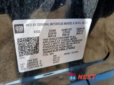 Zdjęcie 13 z 13 samochodu: 2022 CHEVROLET EQUINOX LT VIN:3GNAXUEV8NL276052 - miniatura